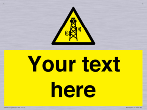 Custom warning RF radiation transmitter